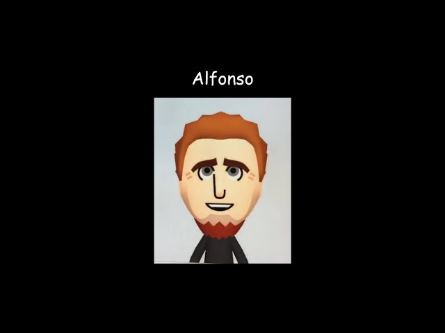 My (Ninten 831's) Mii Characters - Alfonso - YouTube