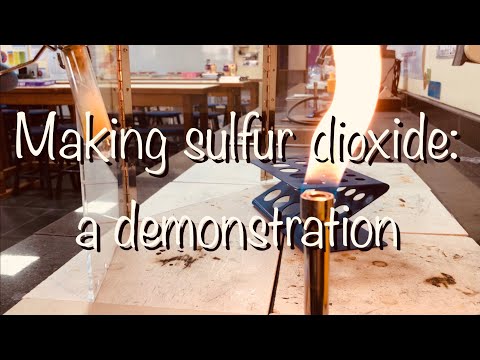 Video MAKING SULFUR DIOXIDE: A DEMONSTRATION - youtube