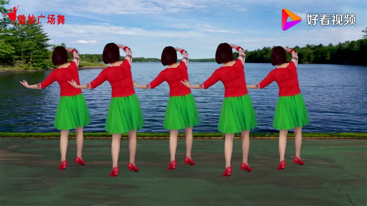 怀旧金曲广场舞《我和西藏有个约定》背面演示附分解教学