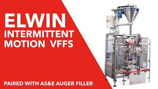 Elwin Intermittent Motion Vffs Bagger With Ase Auger Filler Triangle Package Machinery