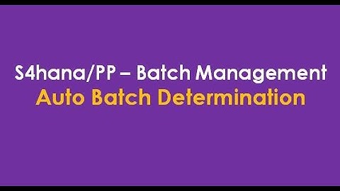 SAP PP  261 Auto Batch Determination Using FEFO in SAP | Complete Configuration & Live Demo