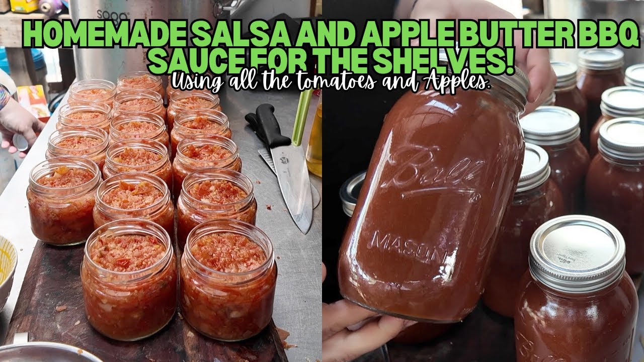 Using all the uneaten produce!  Apple Butter BBQ Sauce, Salsa, Apple Scrap Vinegar + more.