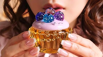 Jewel Blueberry Cupcake🍇💎Glass Sweets Cooking ASMR