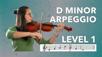 D Minor Arpeggio - 1 Octave | Violin | Level 1