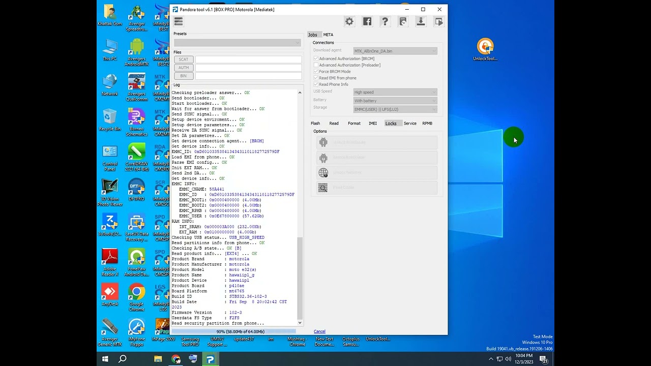 Motorola Moto E32s XT-2229-3 Imei Repair Done With Pandora Box