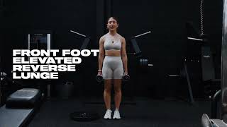 FRONT FOOT ELEVATED REVERSE LUNGE DEMO