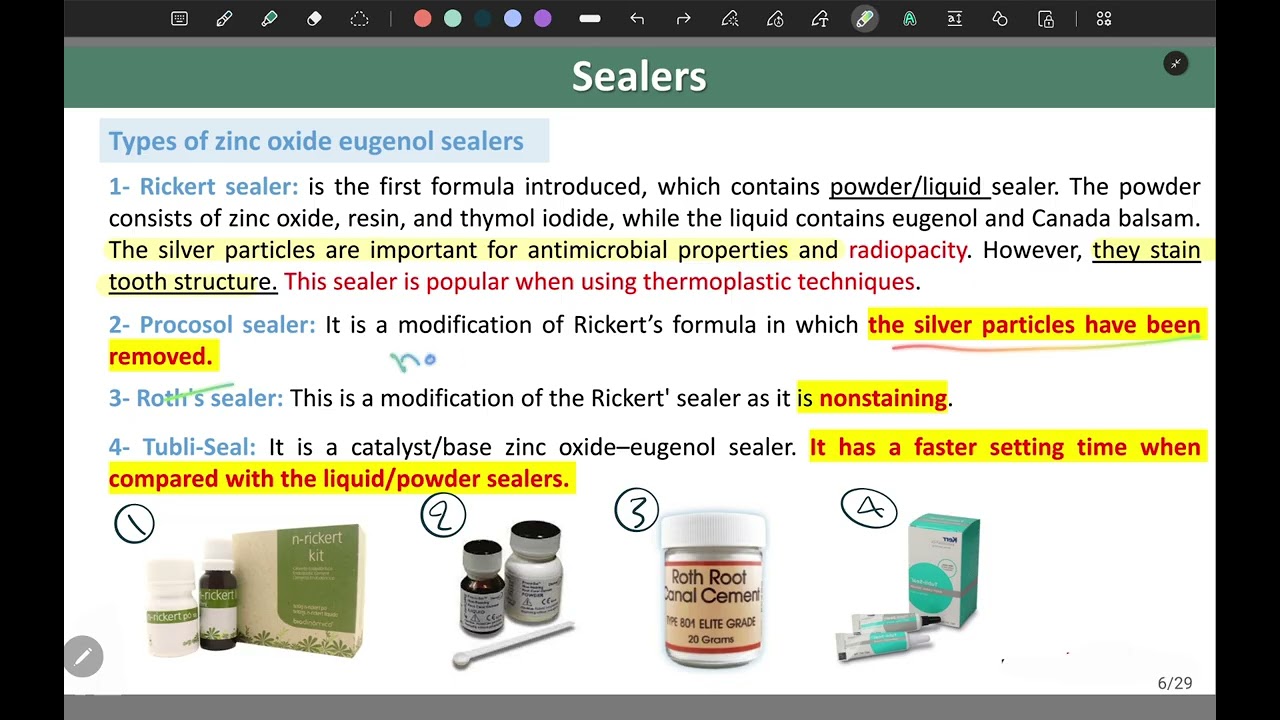 Root Canal Filling Materials |endodontic|fifth stage 