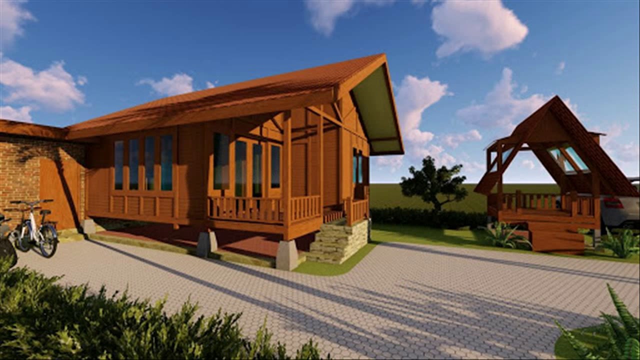 Desain Unik Elegan Rumah Kayu Minimalis Agak Murah Meriah