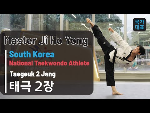 Taekwondo Pattern 2 / Taegeuk 2 Jang 태극 2장 by South Korea National Taekwondo Athlete 지호용