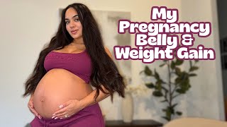 My Pregnancy Belly & Weight Gain Whitefox