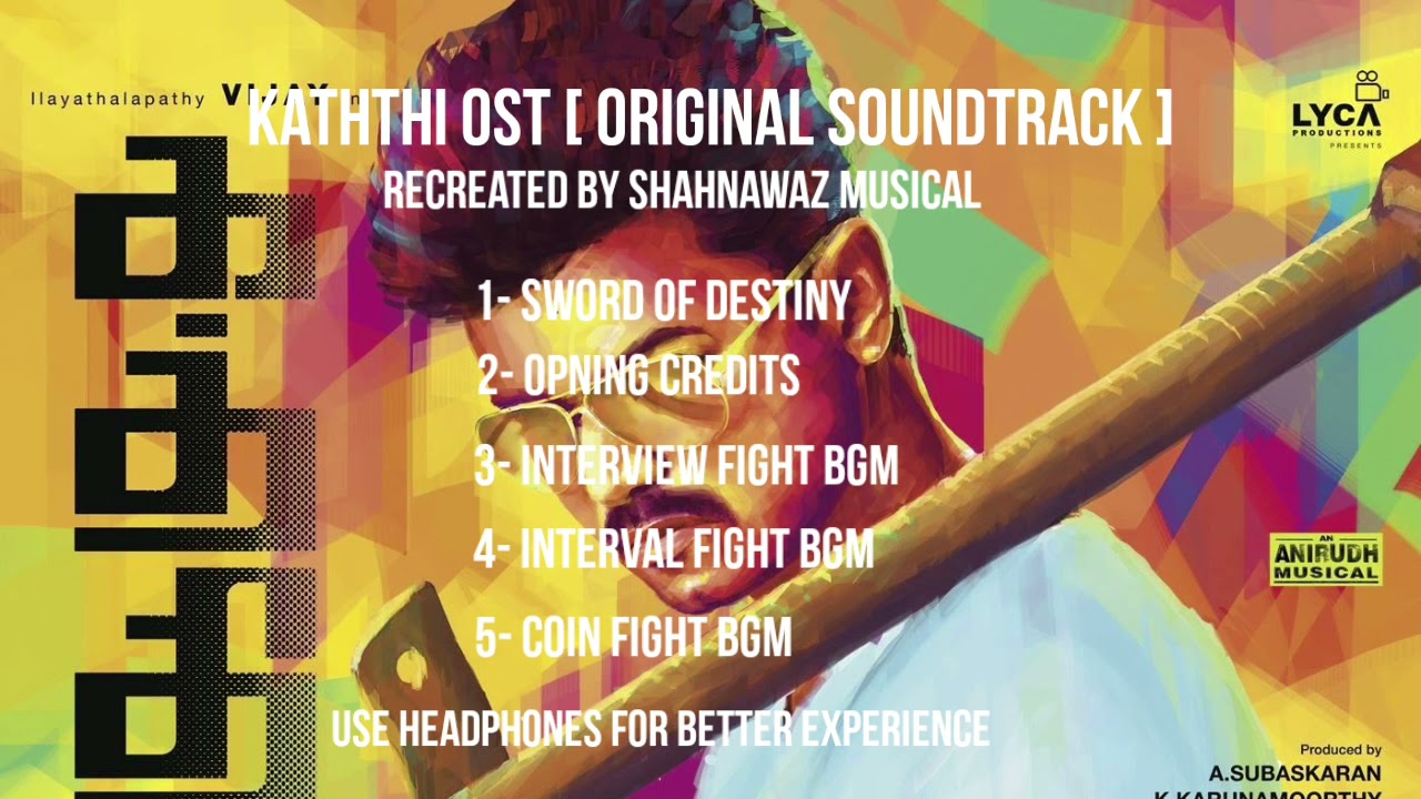 Kaththi OST [ Original Soundtrack ] Recreated by Shahnawaz Musical - YouTube