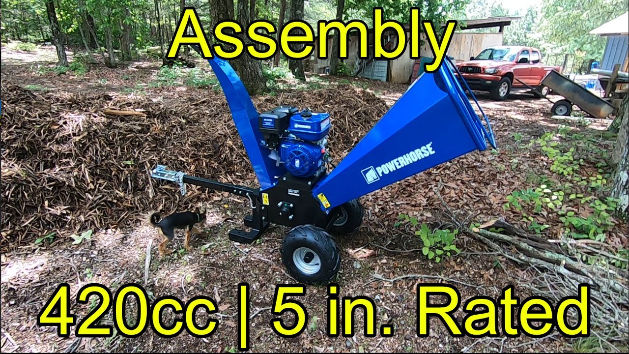 Powerhorse 420cc 5 in. Wood Chipper Assembly and First Use YouTube