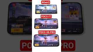 Snapdragon 8Gen3 vs POCO F7 vs POCO X8 PRO 🔥🔥🚀🚀🚀 #pocox8pro #pocof7 #pocox7pro