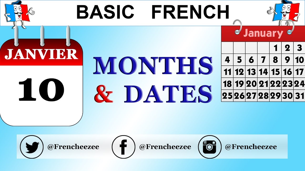 LEARN FRENCH MONTHS OF THE YEAR HOW TO TELL THE DATE IN FRENCH YouTube