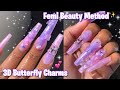 Encapsulated Marble Design Using Femi Beauty Method | Mariposa Mayhem Kit | Encapsulated Butterflies