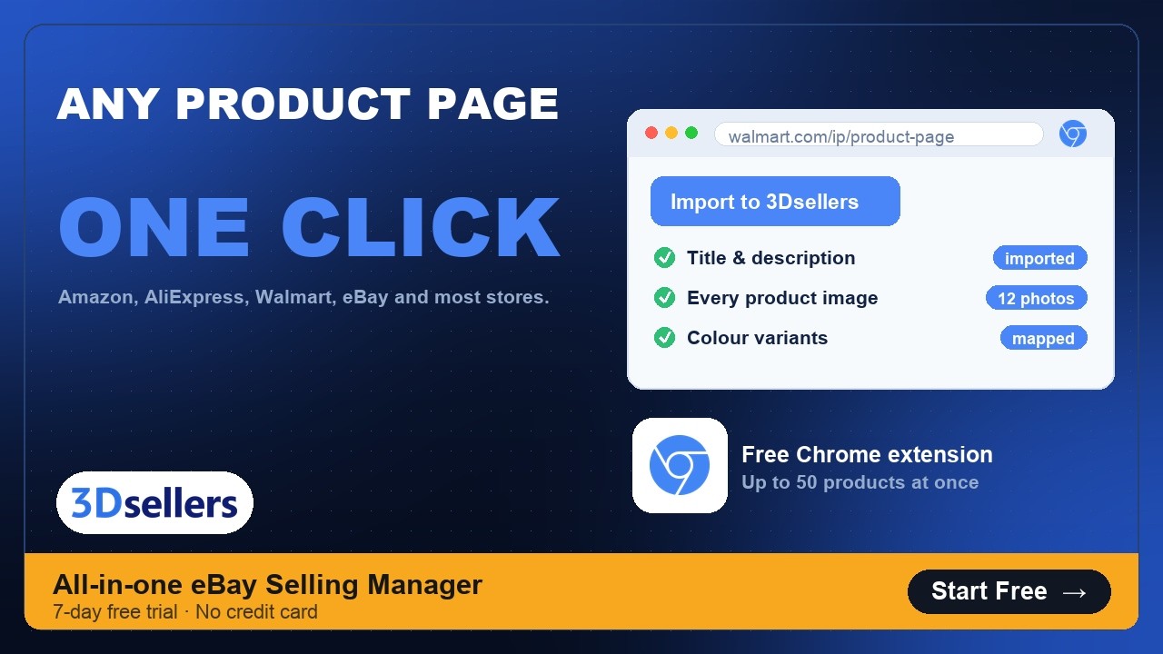 Chrome extension that imports any product to eBay in one click