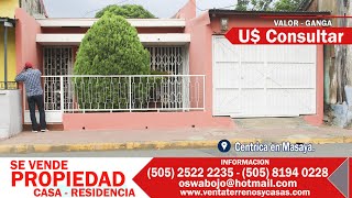 Venta de Casa Centrica en La Ciudad de Masaya - Super Ganga - (Cod: VCP-94)