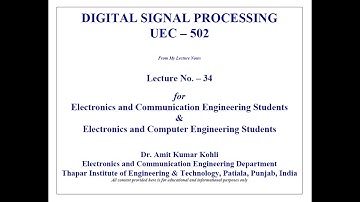 DSP_UEC502_LECT34 on (Discrete-Time Signal-Processing)