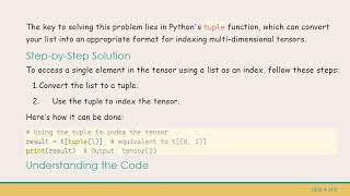 How to Use a List as an Index with PyTorch Tensors