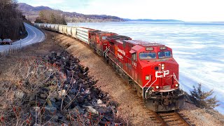 300 MILES, 4 TRAINS! Canadian Pacific & Norfolk Southern Freights on the Former D&H Mainline!