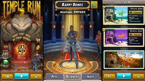 Temple Run 2 In A New Look | Character Barry Bones | Map Fall Jungle