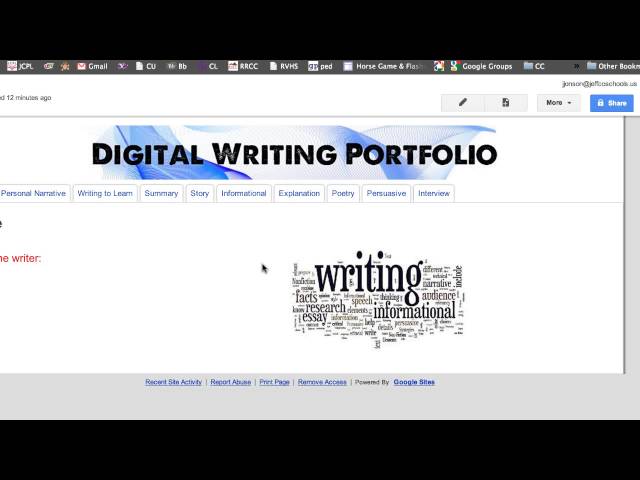 Student Portfolios with Google Sites - SULS091