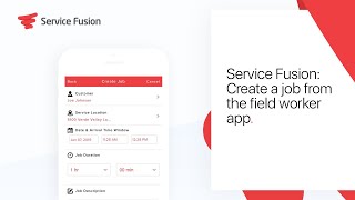 Service Fusion: Create a job from the field worker app screenshot 1