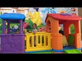 Kids play fun in the house with toys color