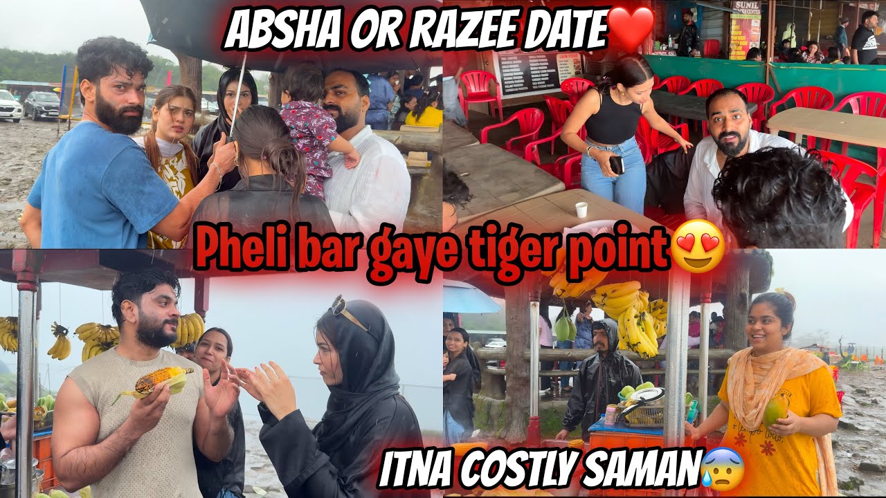 Pheli Baar Gaye Tiger Point Par 😍| Absha Or Razee Date ❤️| Mountain View | Zeeshan & Abresh