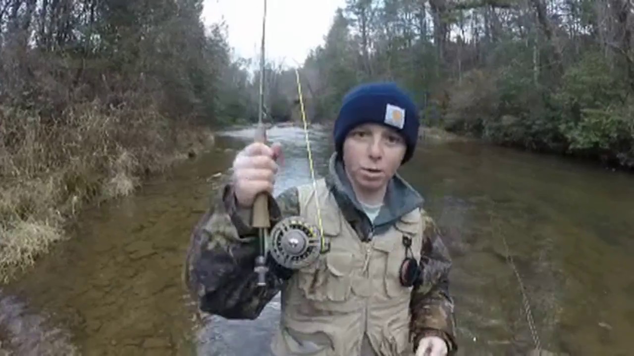 Fly fishing for trout on the chauga river YouTube