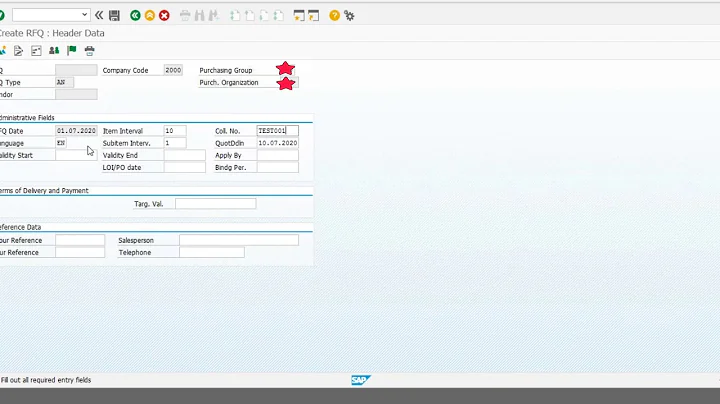 SAP MM- RFQ Creation using Model Service Specification