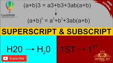 How To Use Superscript & Subscript In CorelDraw 2019, ||In Hindi (हिंदी में)|| By Vikas Pandey.