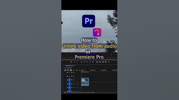 How To Unlink Video from audio in Premiere Pro #premierepro #adobepremieretutorial #unlink #editing