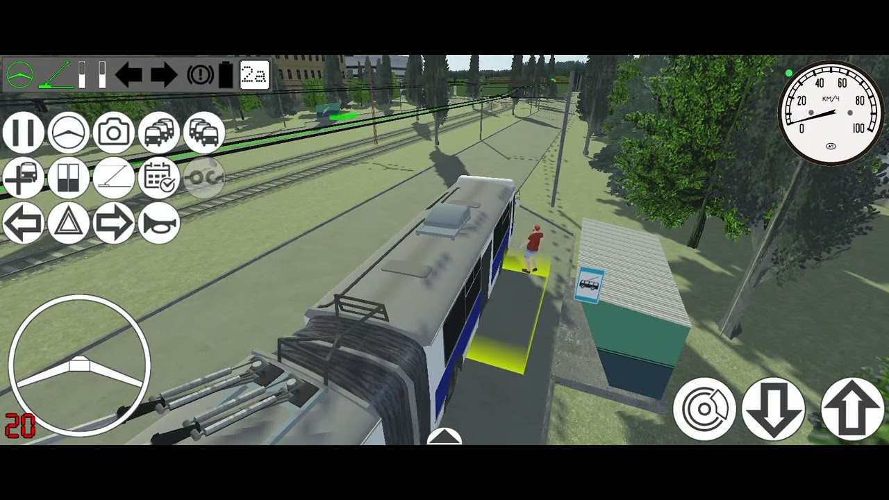 Тролза 6205 по 2а маршруту РК Рынок - РК Рынок. Микро троллейбус симулятор. Самый короткий маршрут!