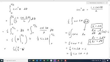 Math 2413 Sec 5.5 Integrating cos^2(x)and sin^2(x)