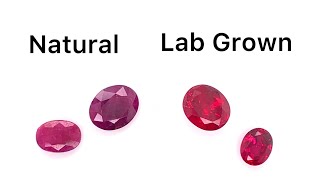 Comparison Video : Natural Rubies VS Lab Grown Rubies by Lannyte Gemstones