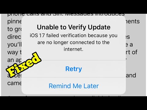 iOS 17 Unable to Verify Update on iphone (Fixed)
