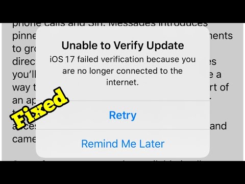 IOS 17 Unable To Verify Update On Iphone (Fixed)