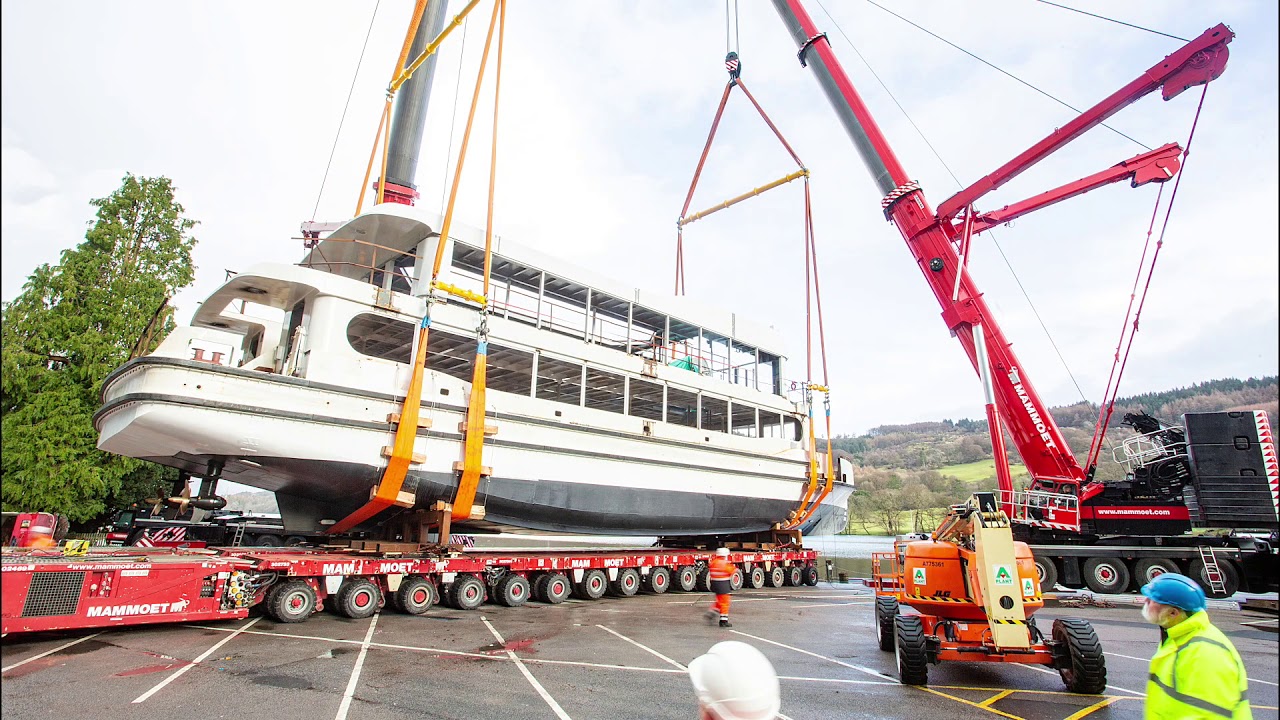 The 'soft launch' of MV Swift into Lake Windermere YouTube