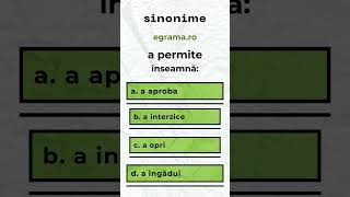 Sinonime - a permite