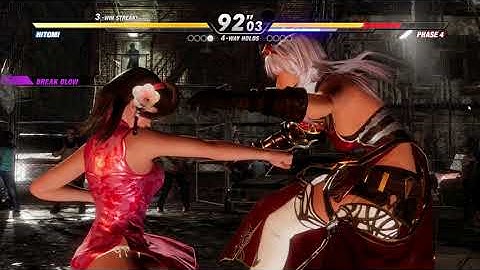 Hitomi vs Phase 4 (AI Hardest) - Dead or Alive 4K Gameplay