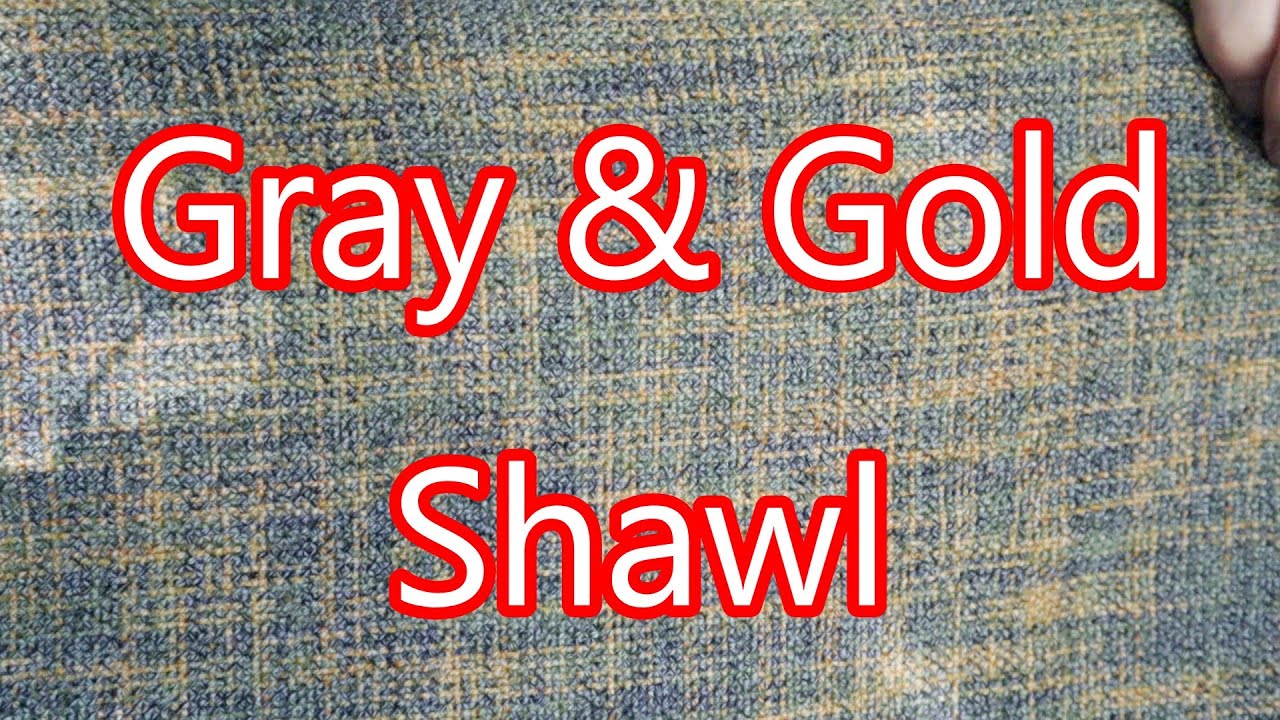 Серо-золотая шаль
