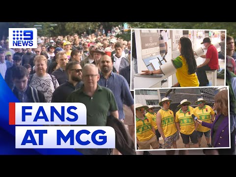 Crickets fans pack into MCG for Boxing Day Test | 9 News Australia
