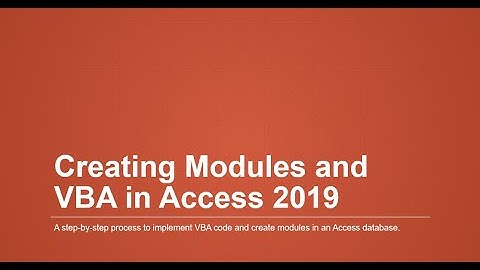 New Perspectives Access 2019 | Module 11: End of Module Project 1