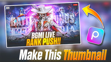 Make This Amazing LIVE STREAM Thumbnail in PicsArt 🔥 #bgmi #livestream