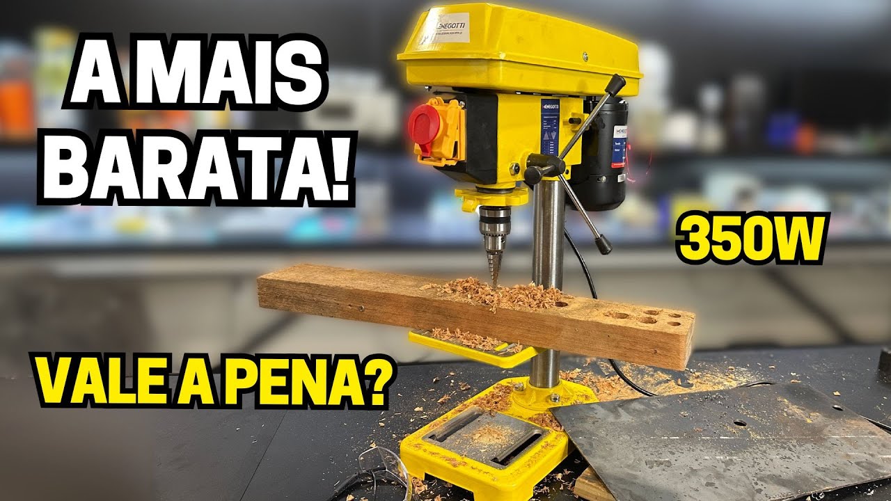 Furadeira de Bancada Menegotti 350W - Vale a pena? Testei!