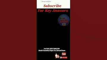 1st PUC ENGLISH 2023 Model Question Paper for Annual Exam