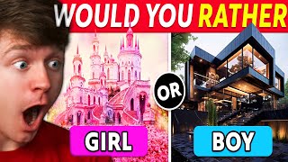 Reacting to Would You Rather BOYS vs GIRLS!