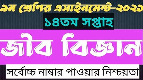 Class 9 Biology Assignment answer 14th Week 2021 || ৯ম শ্রেণির জীব বিজ্ঞান এসাইনমেন্ট ১৪তম সপ্তাহ