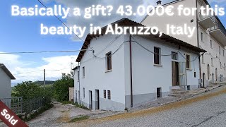 Basically a gift in Abruzzo Italy | Fagnano Alto Opi Detached renovated house for sale Virtual Tour